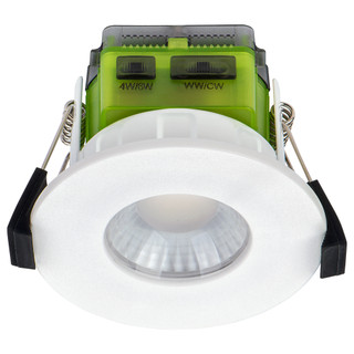 Luceco FType MK2 Flat Fixed Cylinder Fire Rated LED Downlight Dim2Warm & CCT White 4-6W 675/690Lm