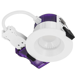 Luceco FType Ultra Regressed Fixed Cylinder Fire Rated LED Downlight CCT Colour Change White 4-6W 710/725/750/745Lm