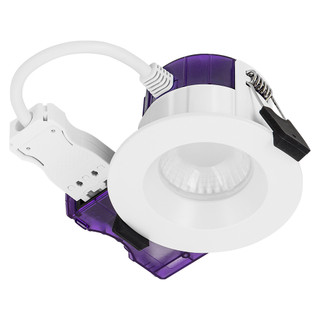 Luceco FType Ultra Regressed Cylinder Fire Rated LED Downlight Dim2Warm & CCT White 4-6W 675/690Lm