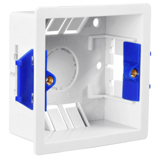 BG Electrical 1-Gang Square Dry Lining Box - 47mm BG Electrical 1-Gang Square Dry Lining Box - 47mm