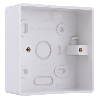 BG Electrical 800 Series 1-Gang Surface Pattress Back Box 32mm BG Electrical 800 Series 1-Gang Surface Pattress Back Box 32mm