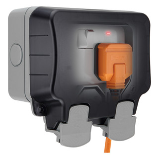 BG Electrical IP66 13A 2-Gang DP Weatherproof Outdoor Switch Power Socket BG Electrical IP66 13A 2-Gang DP Weatherproof Outdoor Switch Power Socket