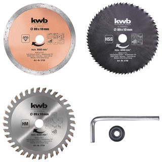 Einhell 3 Piece 89mm x 10mm Circular Saw Blade Set