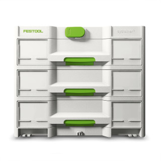 Festool SORTAINER SYS3-SORT/3 M 337 3-Drawer Organiser Case