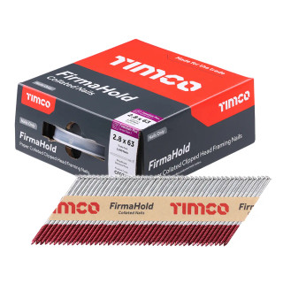 FirmaHold 2.8 x 63mm, 34° Ring Shank Galvanised Nails - Pack of 3300 FirmaHold 2.8 x 63mm, 34° Ring Shank Galvanised Nails - Pack of 3300