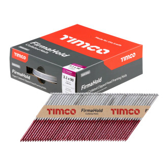 FirmaHold 3.1 x 90mm, 34° Plain Shank Galvanised Nails - Pack of 2200 FirmaHold 3.1 x 90mm, 34° Plain Shank Galvanised Nails - Pack of 2200
