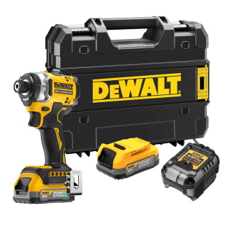 Dewalt DCF860E2T-GB 18V XR Brushless Impact Driver, 2x 1.7Ah Powerstack Batteries, Charger & TSTAK Case