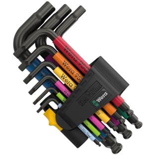Wera 950 PKL Hex Key 3/8 X 212mm - BlackLaser Ballpoint L-Key With Hex-Plus Technology