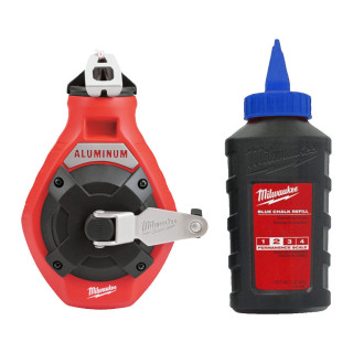 Milwaukee 30m Chalk Reel and Blue Chalk - Fine Line Milwaukee 30m Chalk Reel and Blue Chalk - Fine Line