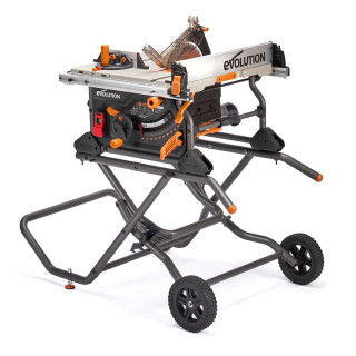 Evolution R255TBLX Portable 255mm Jobsite Electric Table Saw with Stand - 240V