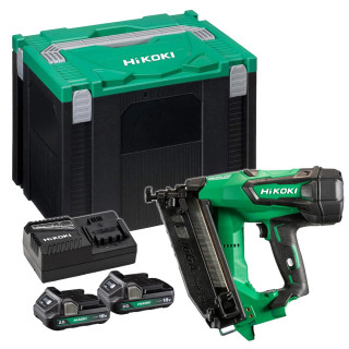Hikoki NT1865DMBJYZ 18V 16GA Brushless Second Fix Angled Finish Nail Gun, 2x 2.0Ah Batteries, Charger & System Case 4 Hikoki NT1865DMBJYZ 18V 16GA Brushless Second Fix Angled Finish Nail Gun, 2x 2.0Ah Batteries, Charger & System Case 4