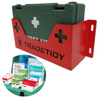 Trade Tidy First Aid Kit & Holder - Red Trade Tidy First Aid Kit & Holder - Red