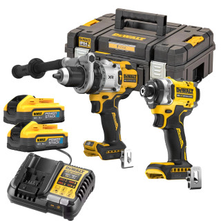 Dewalt DCK2200H2T 18V XR Brushless Power Tool Kit, 2x 5.0Ah Powerstack Batteries, Charger & Case