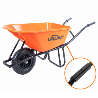 Vaunt Heavy Duty 100Ltr Plastic Tray Reinforced Wheelbarrow - Orange