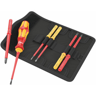 Wera Kraftform Kompakt 7 Piece VDE Universal 1 Interchangeable Blade Screwdriver Set Wera Kraftform Kompakt 7 Piece VDE Universal 1 Interchangeable Blade Screwdriver Set