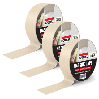 Soudal Masking Tape - 36mm x 50m - Pack of 3