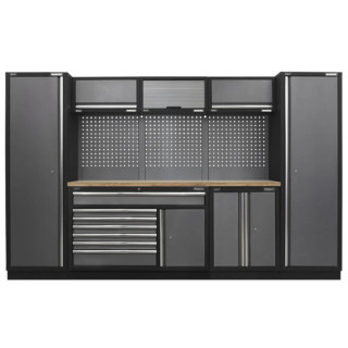 Sealey APMSSTACK13W Superline PRO Storage System with Wood Worktop Sealey APMSSTACK13W Superline PRO Storage System with Wood Worktop
