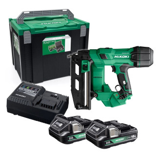 Hikoki NT1865DSAJXZ 18V Brushless 16G Straight Finish Nailer, 2x 2.0Ah Batteries, Charger & Case Hikoki NT1865DSAJXZ 18V Brushless 16G Straight Finish Nailer, 2x 2.0Ah Batteries, Charger & Case