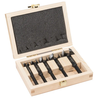 Bosch 5 Piece 15-35mm Forstner Drill Bit Set in Wood Case