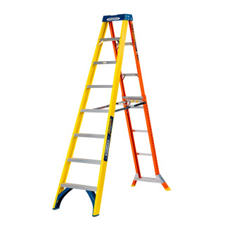 Werner AdjustaStep PRO Fibreglass Stepladder 8 Tread