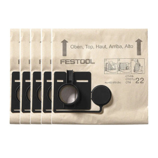 Festool 452972 FIS-CT 44 Filter Bags - Pack of 5