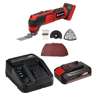 Einhell TE-MG 18/1 Li-Solo Multi Tool, 1x 2.5Ah Battery, Charger & Accessories