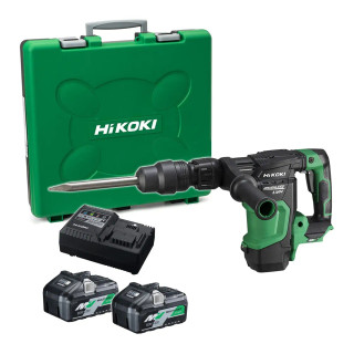 Hikoki H3641DAJAZ 36V SDS-MAX Demolition Hammer, 2x 4.0Ah Batteries, Charger & Case Hikoki H3641DAJAZ 36V SDS-MAX Demolition Hammer, 2x 4.0Ah Batteries, Charger & Case