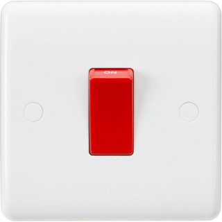 Knightsbridge CU8331 45A DP Switch (1G Size) - Red Rocker