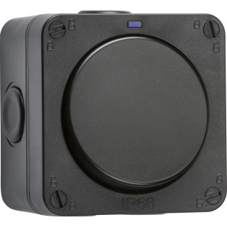 Knightsbridge OP2 IP66 20AX 1G SP 2-Way Switch - Black