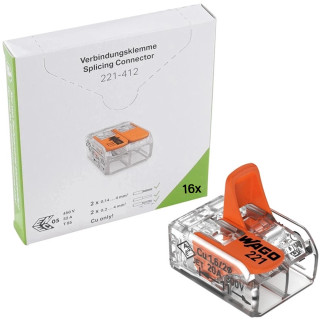 Wago 2Way Lever Connectors - Pack of 16 Wago 2Way Lever Connectors - Pack of 16