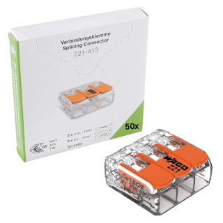 Wago 3Way Lever Connector - Pack of 50 Wago 3Way Lever Connector - Pack of 50