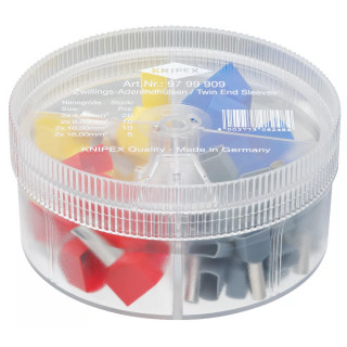 Knipex 97 99 909 Assortment Boxes with 45 Twin Wire Ferrules - ITS