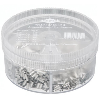 Knipex 97 99 910 Assortment Boxes with 1900 Non-Insulated Wire Ferrules Knipex 97 99 910 Assortment Boxes with 1900 Non-Insulated Wire Ferrules