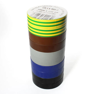 Termination Technology PVC19X33MIXED 19mm x 33m PVC Electrical Tape - Mixed Pack Termination Technology PVC19X33MIXED 19mm x 33m PVC Electrical Tape - Mixed Pack
