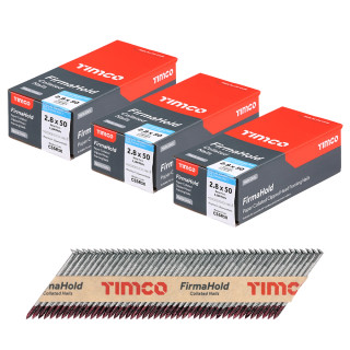 FirmaHold 2.8 x 50mm, 34° Ring Shank Stainless Steel Nails - Pack of 3300 FirmaHold 2.8 x 50mm, 34° Ring Shank Stainless Steel Nails - Pack of 3300