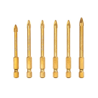 Vaunt 6 Piece Tile & Glass Cross Tip Drill Bit Set