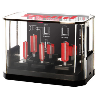 Freud 6 Piece 1/4" Essential Straight Router Cutter Bit Set Freud 6 Piece 1/4" Essential Straight Router Cutter Bit Set