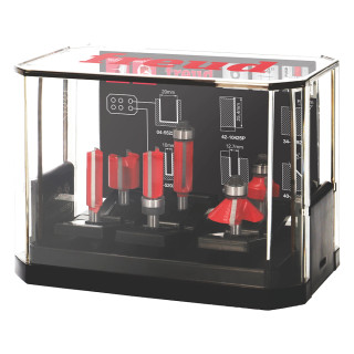 Freud 6 Piece 1/4" Essential Mixed Router Cutter Bit Set Freud 6 Piece 1/4" Essential Mixed Router Cutter Bit Set