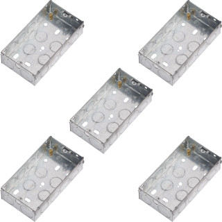Knightsbridge 2G 35mm Galvanised Steel Box - Pack of 5