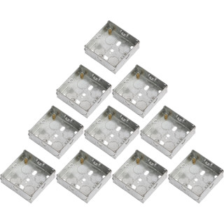 Knightsbridge 1G 25mm Galvanised Steel Box - Pack of 10 Knightsbridge 1G 25mm Galvanised Steel Box - Pack of 10