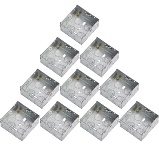 Knightsbridge 1G 35mm Galvanised Steel Box - Pack of 10 Knightsbridge 1G 35mm Galvanised Steel Box - Pack of 10