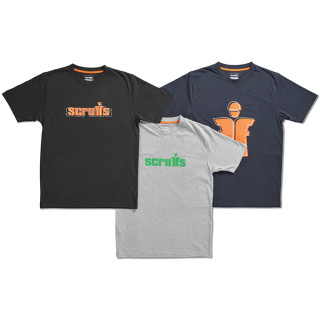 Scruffs Houghton Logo T-Shirt - Pack of 3