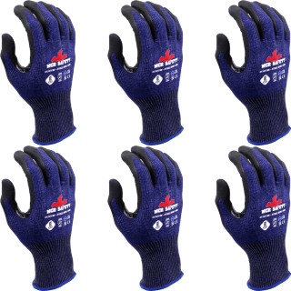 MCR Microfoam Nitrile Cut Level E Work Glove - Pack of 6 MCR Microfoam Nitrile Cut Level E Work Glove - Pack of 6