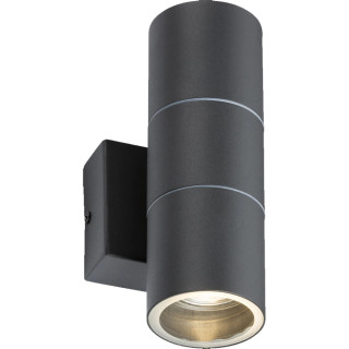 Knightsbridge 230V IP54 GU10 Up and Down Wall Light - Anthracite