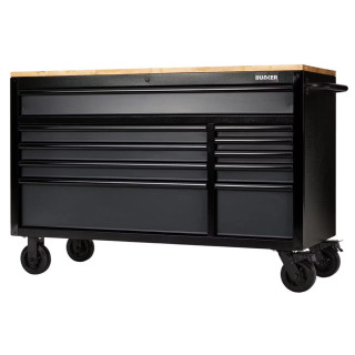 BUNKER 10 Drawer Workbench Roller Tool Cabinet 56'' - Grey BUNKER 10 Drawer Workbench Roller Tool Cabinet 56'' - Grey