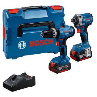 Bosch GSB 18V-25 18V Combi Drill, GDR 18V-215 18V Brushless Impact Driver. 2x 4.0Ah Batteries, Charger & L-BOXX 136 Case Bosch GSB 18V-25 18V Combi Drill, GDR 18V-215 18V Brushless Impact Driver. 2x 4.0Ah Batteries, Charger & L-BOXX 136 Case