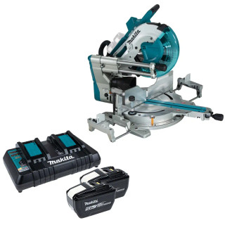 Makita DLS211ZU 36V (Twin 18V) LXT 305mm Brushless Slide Compound Mitre Saw, 2x 12.0Ah Batteries & Dual Port Battery Charger Makita DLS211ZU 36V (Twin 18V) LXT 305mm Brushless Slide Compound Mitre Saw, 2x 12.0Ah Batteries & Dual Port Battery Charger