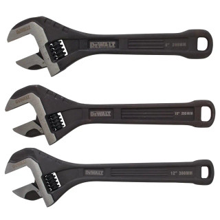 Dewalt 3 Piece All Steel Adjustable Wrench Set