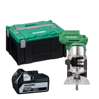 Hikoki M1808DA 18V 1/4'' Brushless Trimmer - Body, Case & 1x 5.0Ah Battery Hikoki M1808DA 18V 1/4'' Brushless Trimmer - Body, Case & 1x 5.0Ah Battery