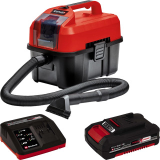 Einhell TE-VC 18/10 Li Solo 18V Wet & Dry Vacuum Cleaner, 2.5Ah Battery & Charger